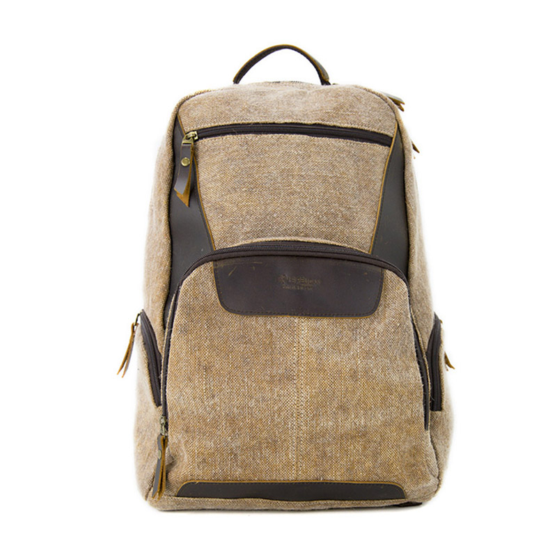 Piele despărțită cu rucsac de pânză pentru computer, rucsac pentru laptop casual business 19SC-7747D