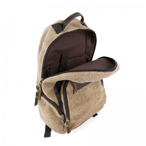 Piele despărțită cu rucsac de pânză pentru computer, rucsac pentru laptop casual business 19SC-7747D