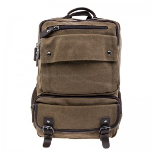 17SC-6571M Bine ați venit OEM 15 ani fabrică ecologică durabilă 15,6-17.3 inch Capacitate mare pentru bărbați rucsac personalizat panza vintage