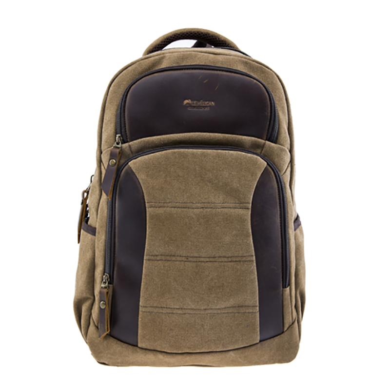 17SC-6458D Bun venit OEM ecologic, de durată, de mare capacitate, pentru bărbați, spălat personalizat sac de pânză panza și rucsac din piele