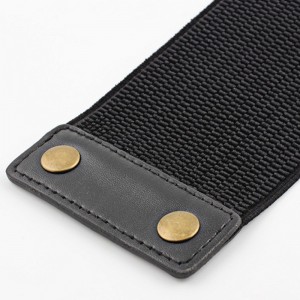 HD0823 - Curea de talie elastică combinată PU combinată personalizată