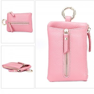 Pursă monedă personalizată din Leatehr PU cu cârlig cheie