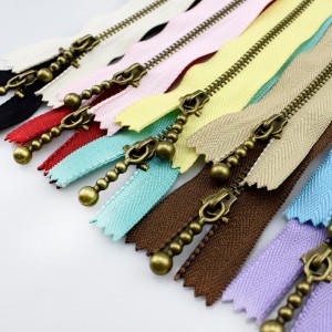 fermoar din bronz 10 culori manuală fermoar metalic DIY20cm fermoar instrumente de cusut personalizate pentru accesorii de îmbrăcăminte 4