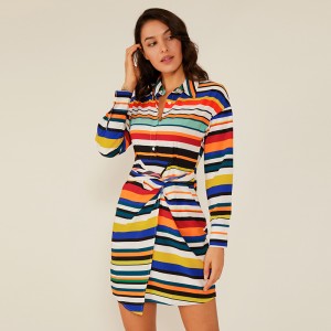 Oem Îmbrăcăminte Noul mix cu mânecă lungă rochie casual Boho rochii de moda rochii de vară pentru femei