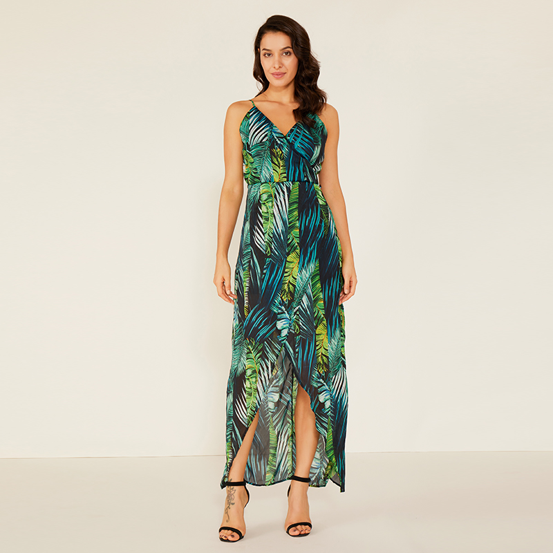 Dame de moda de vara design cald sexy sexy imprimeu floral modest rochie maxi material textilMM0022
