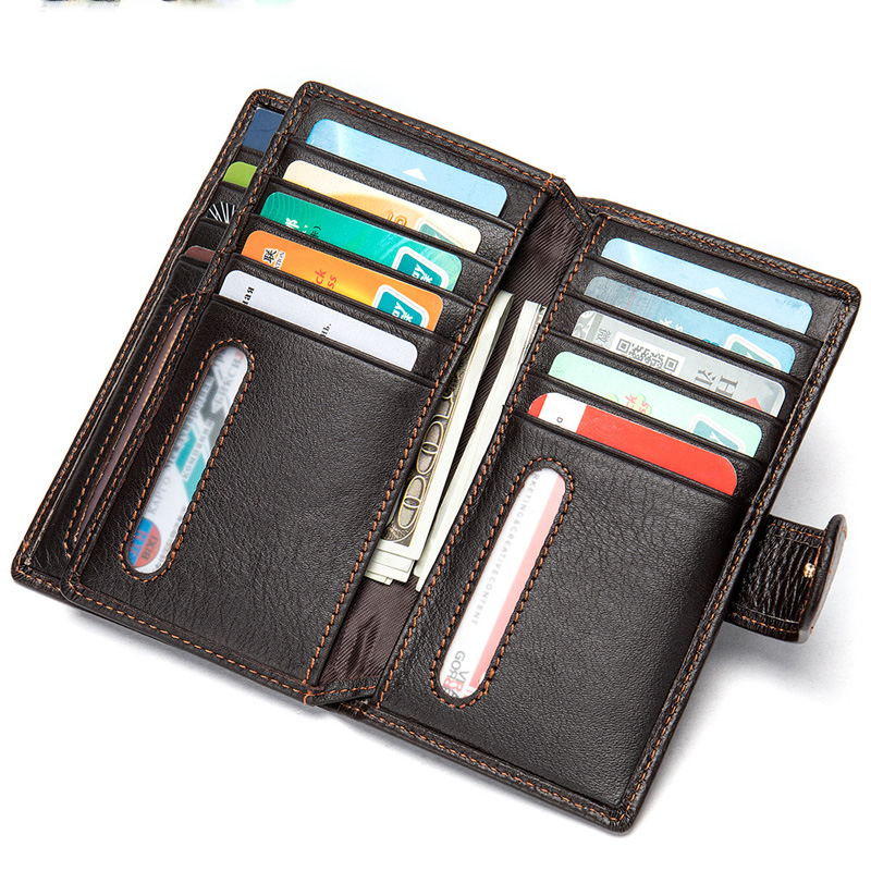 HD0827 - Portofele multi-card din piele naturală din piele de vacă pentru bărbați OEM