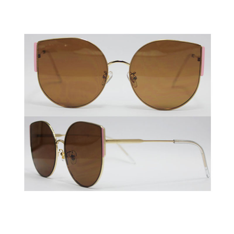Comerț cu ridicata personalizat Logo Ochelari de soare pentru femei Femei Big Cat Eyes Frame