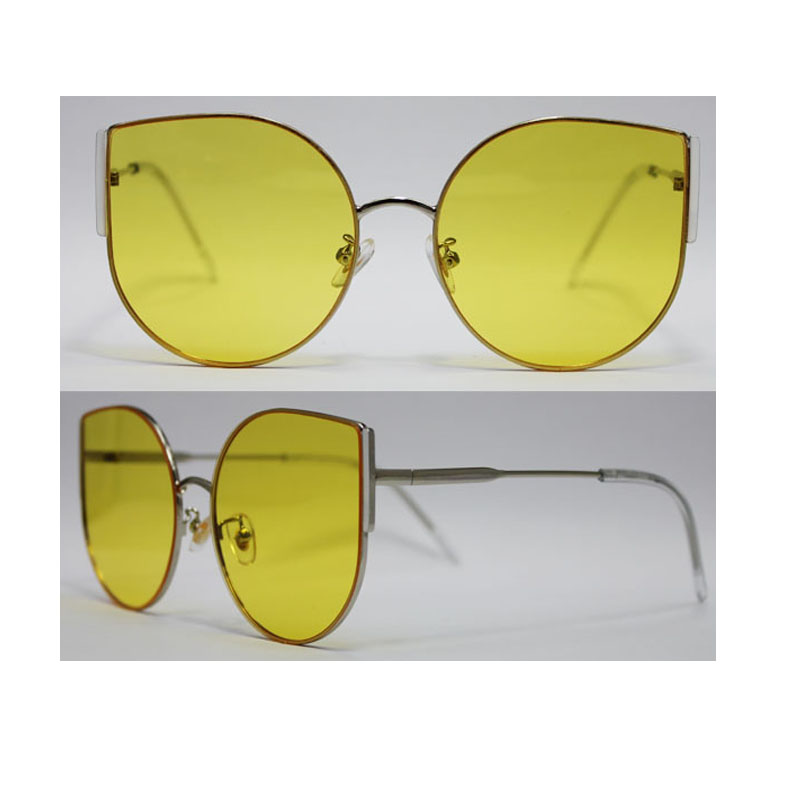 Comerț cu ridicata personalizat Logo Ochelari de soare pentru femei Femei Big Cat Eyes Frame