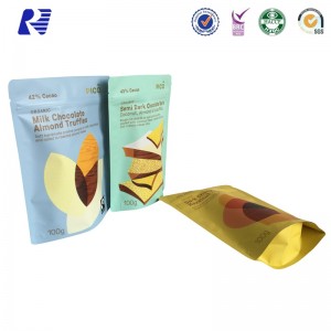 100g 250g 500g 1000g Pungă din aluminiu din folie de aluminiu cu buzunar cu fermoar pentru ciocolată sau alte ambalaje alimentare