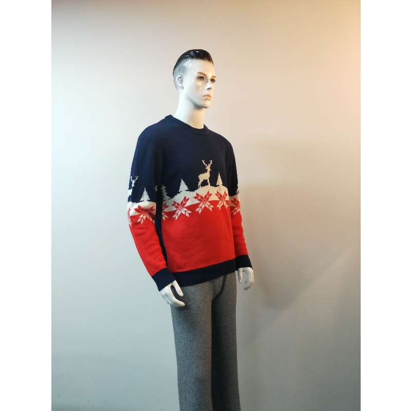Pulover cu imprimeu NAVY u0026 RED RLMS0051F