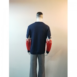 Pulover cu imprimeu NAVY \u0026 RED RLMS0051F