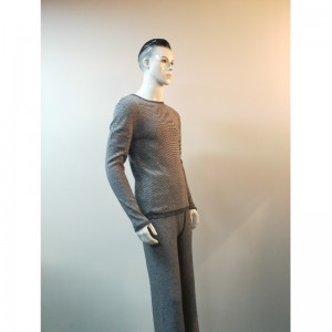 GREY CREW NECK SWEATER RLMS0061F