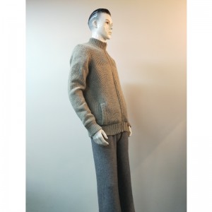 GREY SWEATER COAT RLMS0067F