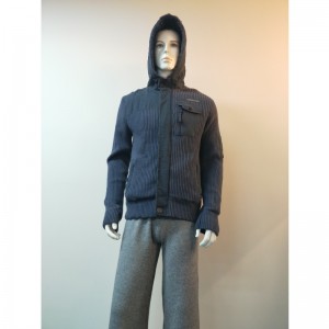 NAVY COATED SWEATER ROAT RLMS0070F