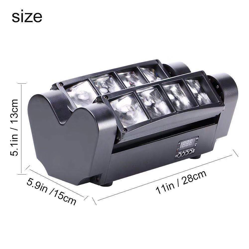 profesionale de fabricație 8 * 10w 8 ochi păianjen luminile condus dj lumini