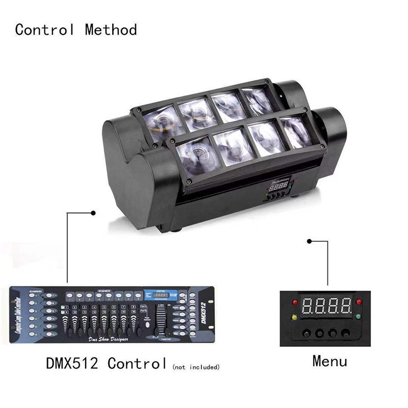 profesionale de fabricație 8 * 10w 8 ochi păianjen luminile condus dj lumini