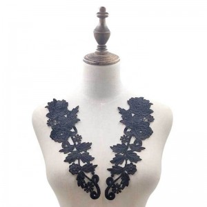 2 Broderie avansată croșetat, aplicație decolteu decolteu dantelă femeie