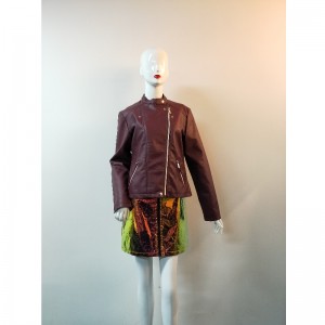 BARGUNDY PU JACKET RLWPJ0019N