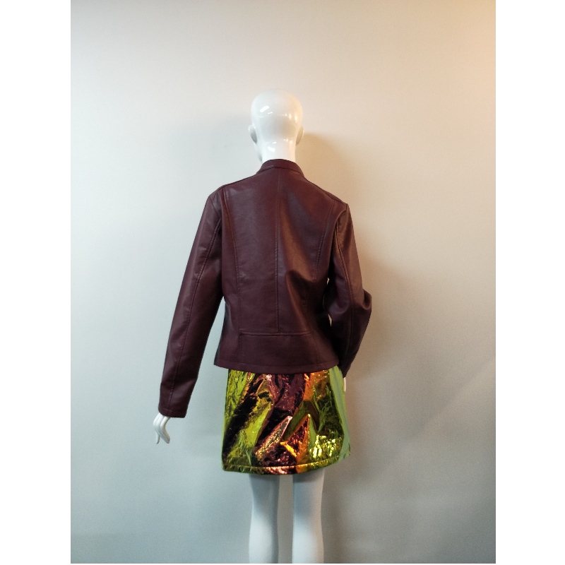 BARGUNDY PU JACKET RLWPJ0019N
