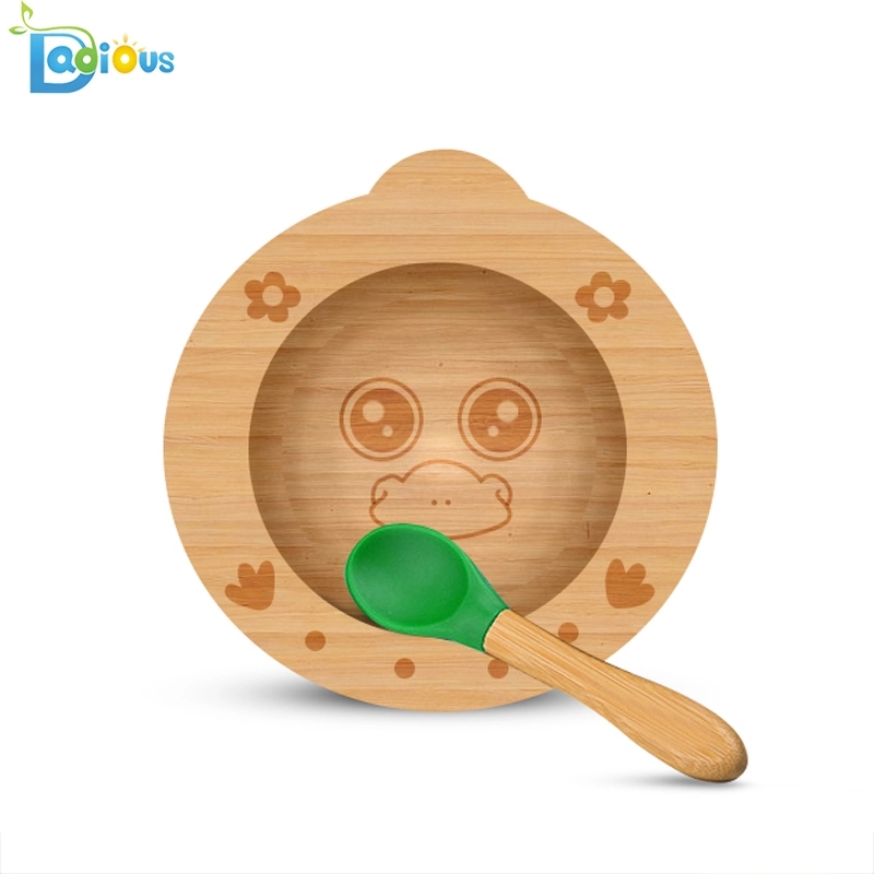 Produse pentru hrănirea copilului Bambus aspirație Placă pentru copii BPA Bambus gratuit pentru copii Bubă de aspirație pentru copii Bambus