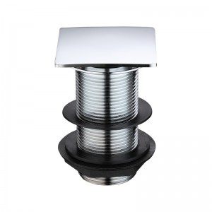 Buton metalic de tip pop-up cu dop de cilindru de scurgere