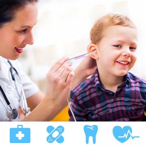 Wifi Aparat de îndepărtare a ceară pentru urechi 3 în 1 Wifi 720P Aparat rezistent la apă cu 6 LED reglabil compatibil cu Android și iOS