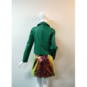 Jacheta cu bicicletă verde PU RLWPJ0011N