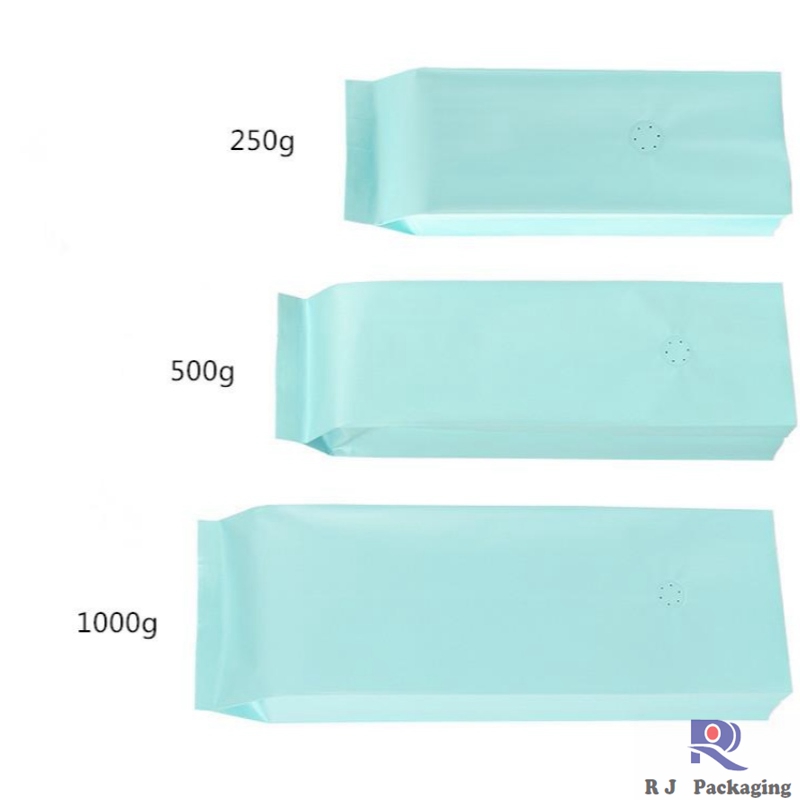Wholesale Side Gusset Valved Matte sau gloss aluminiu folie de cafea Bag 250g 500g 1000g