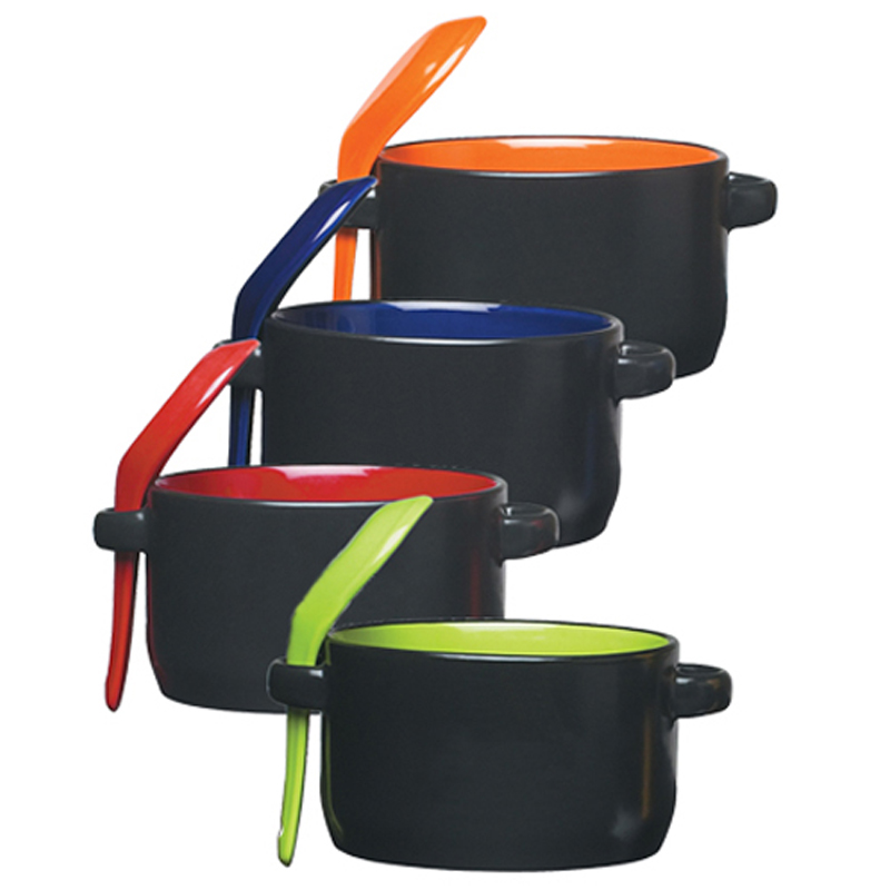imagine personalizat colorat Cana ceramică cu lingură în mâner pentru vânzare