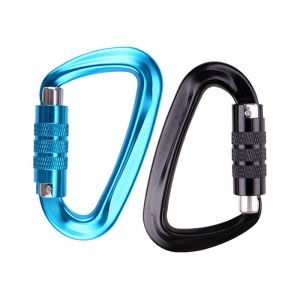 Cârlig în aer liber alpinism camping camping blocare principală carabinier multifuncțional cârlig alpinism cataramă în aer liber prindere rapidă echipament cadere rapidă siguranță blocare sondare în formă de d șurub în dou...