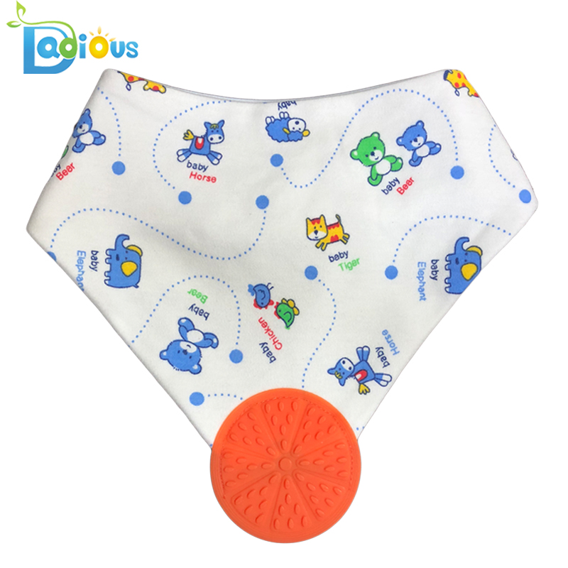 Reversibile 100% bumbac natural Băiatul de dinți Băutură de dinți pentru bebeluși Flamingo Dantură Bandana Bib