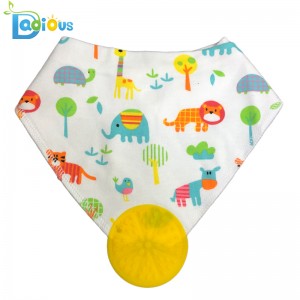 Cel mai nou design BPA Gratuit Salbă Bandana Bumbac Teether Bandană Băutură Băiete pentru bebeluși pentru îngroșare și dinți
