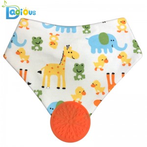 Dantelă din bumbac organic absorbant moale Bandană muselină Bumbac dantelă Buloane unisex Bandana Drool cu ​​dantelă