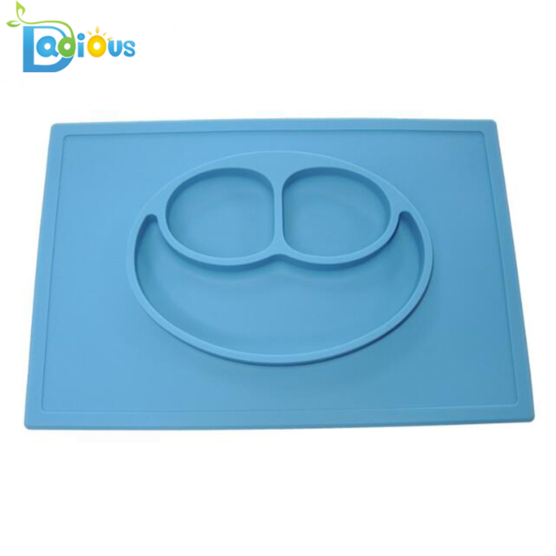 Vânzare cu ridicata din fabrică Placemat de silicon dintr-o singură bucată pentru copilul BPA fără hrană pentru plăci cu plăci siliconice
