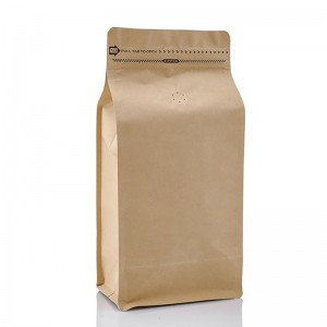 Saci de fasole de cafea de înaltă calitate 100g 250g 500g 1gg 1kg fundal plat maronie kraft hârtie de cafea cu supapă și fermoar