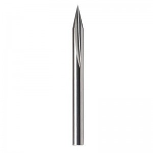 Bit de gravare metalică, EnPoint Carbură de 30 de grade V de 30 de grade V Formă conică de tip bule de gravare CNC cu caneluri cu 2 flauturi caneluri de 1/8 \"3.175mm Cerneluri de 0.1 mm Marcaj în vârf conic V-bit pentru alamă din...