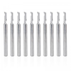 Bucăți de router CNC, șurub de șurub cu șurub de șurub de 1/8 ”, 1 set de freze de fluturi Cutter de frezare 2mm Tăiere cu un singur flaut Instrument de gravare din oțel cu wolfram 8mm CEL, 38.5mm OAL pentru MDF Acrilic PVC