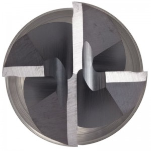 Moara cu capătul caroserului din carbură, finisaj TiAlN, tăietură și finisare, helix 30 grade, 4 flauturi, lungime totală 2,5 \