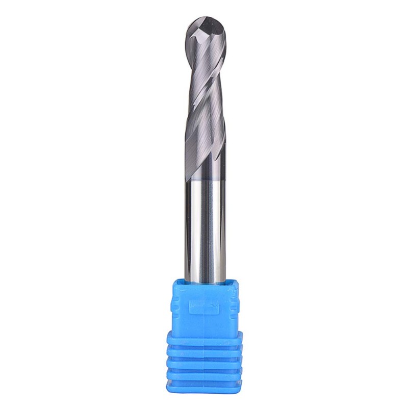 Moara cu capăt de bile Cutie CNC Router Muie Cutite cu flaut dublu Instrument de frezare spirală 3/8 inch Cernel cu 3 inch OVL