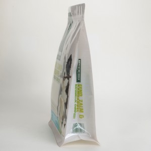 1,5 kg Bag pentru ambalaje pentru animale de companie Side Gusset Hâine pentru câini Pungi cu fermoar Plastic Laminat Congelat Pui de ambalare Carne de pungă