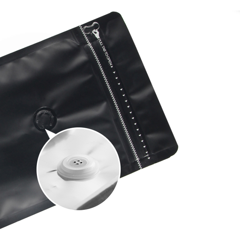 Geantă de cafea cu folie de aluminiu de 250g fundă plată cu opt laterale sigilate cu fermoar