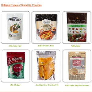 Furnizorii din China personalizați tip hârtie de plastic, bomboane sau zahăr sau gustare, folosesc pungi de ziplock mylar, doypack de calitate alimentară