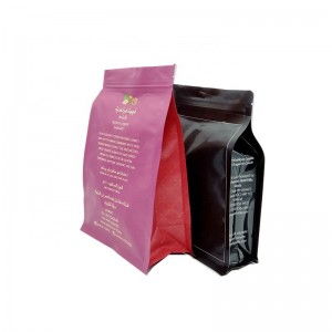 Amprentă colorată Husă de ambalare cu cafea cu folie de aluminiu cu fund plat