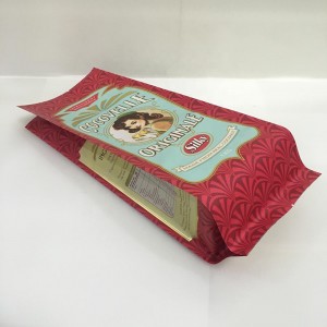 Tipărire personalizată Etanșare la căldură Kraft Hârtie de cafea Ambalare pungi de hârtie cu supapă