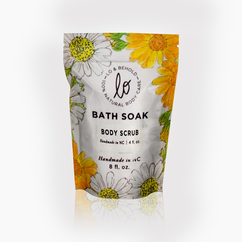 Pachet de imprimare de design personalizat Zahăr de zahăr Ambalare corp Scrub de baie de scrub