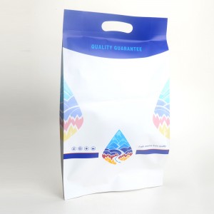 pungă de mâncare pentru animale de companie folie de aluminiu pungi cu fund plat cu mâner decupat