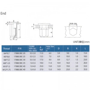 Capul plat cu hexagonal complet