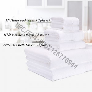 Set de prosoape de baie JMD TEXTILE, prosoape din bumbac, set de 6,2 pânză de mână, 2 prosoape de mână, 2 prosoape de baie, bucătărie, piscină, gospodărie, durabile, absorbante, confortabile, prosop de dimensiuni foarte mari (a...