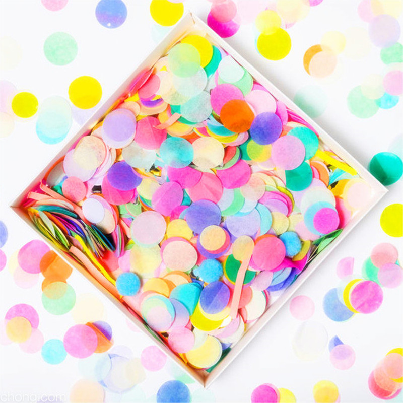 Hârtie Confetti Cercuri Puncte de nuntă Favoruri Recepție Masă Scatter Confetti Gednder Revela Bebeluș Duminică Ziua de naștere