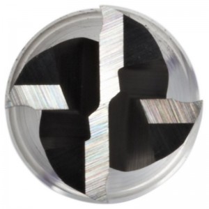 Moara cu capătul carcasei din carbură, atingere foarte lungă, finisare neterlată (strălucitoare), helix 30 grade, 4 flauturi, lungime totală de 3 \